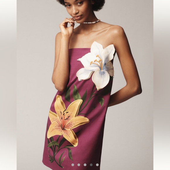 Farm Rio x Anthropologie Strapless 3D Floral Mini Dress - Picture 4 of 16